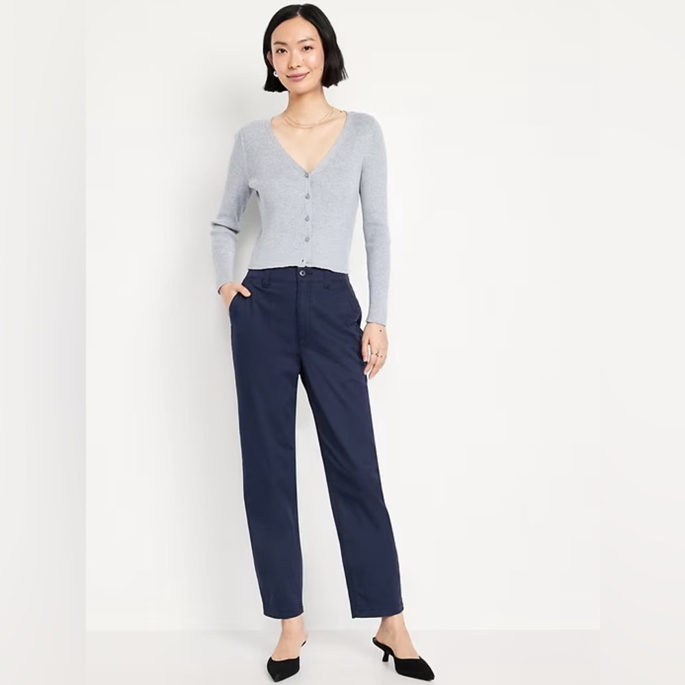 Old Navy High-Waisted OGC Chino Tapered Straight Pants -  Navy | Size S